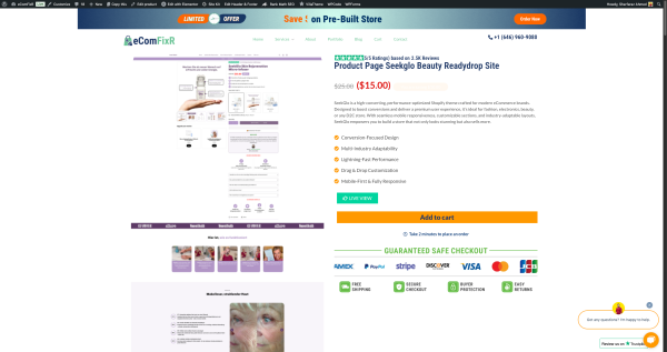 Product Page Seekglo Beauty  Readydrop Site
