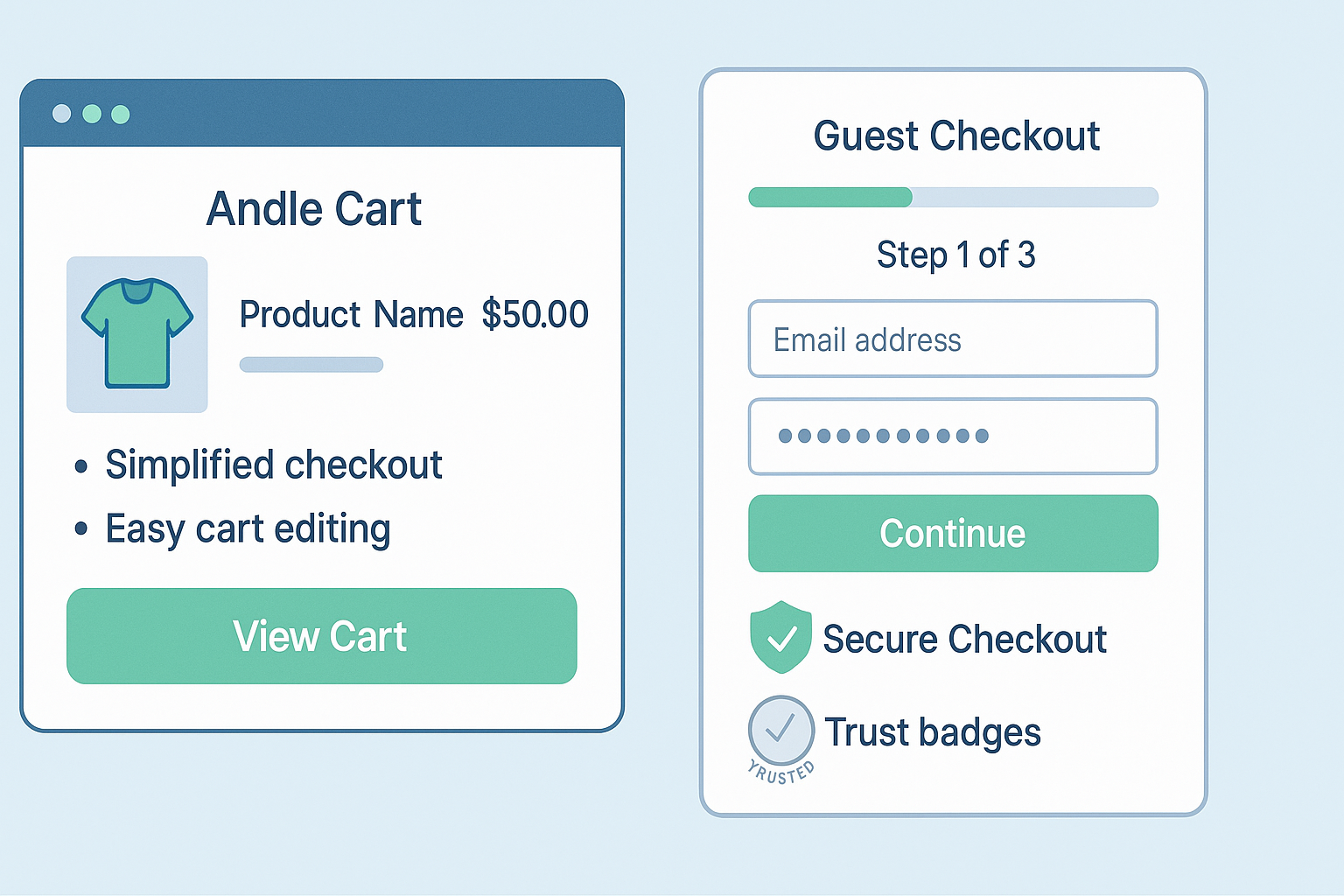 Display clear trust badges and security seals to reassure customers about their transaction safety.