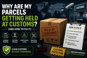 Ecommerce parcels held at customs inspection with missing HS code paperwork